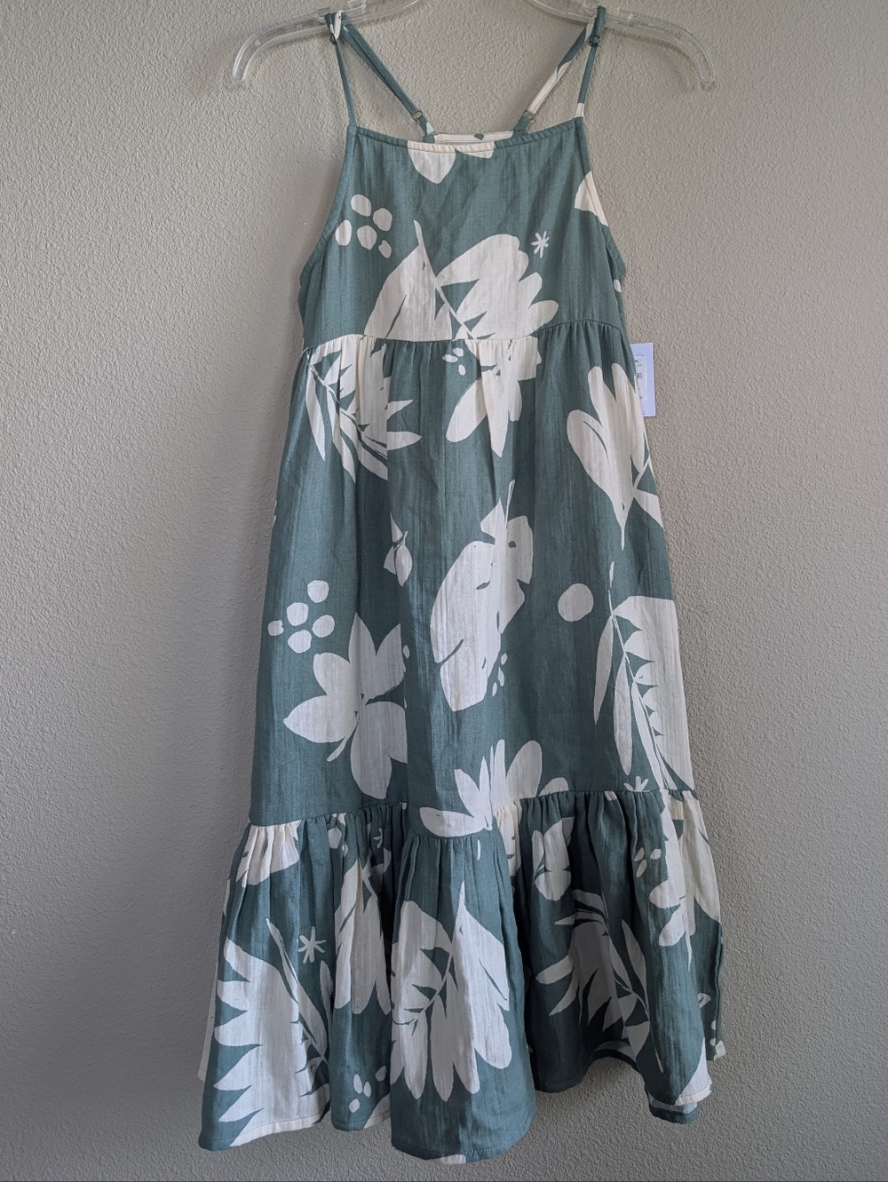 O'Neill, Sage Green & White Floral Sundress, L, NWT